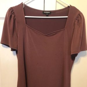 express purple box cut shirt